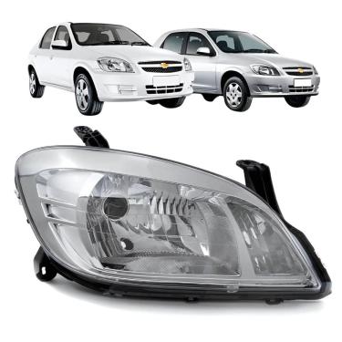 Imagem de Farol Celta 2007 A 2015 Prisma 2006 A 2012 Cromado Direito