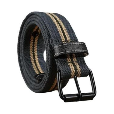 Imagem de Cinto Masculino De Lona Com Fivela De Agulha, Versátil Para Jeans, Tre