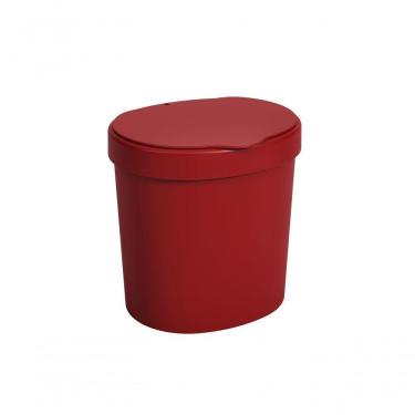 Imagem de Lixeira Plástica Coza Para Pia Vermelho Bold 2,5L 17,5 X 15 X 18,2 Cm Linha Basic Vermelho Bold