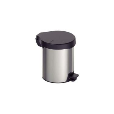 Imagem de Lixeira Com Pedal em Aço Inox Com Acabamento Polido New 5 Litros - Tra