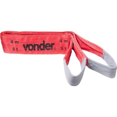 Imagem de Cinta Para Elevação de Cargas 7:1, 4,0 m, 5,0 tf, Vermelha, CE 540, Vo