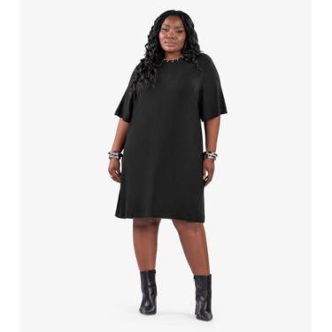 Imagem de Vestido Feminino Molecotton Plus Size Secret Glam Preto, Plus G4, Pret