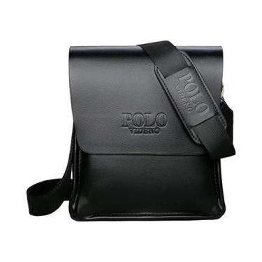 Imagem de Bolsa de Ombro Masculina - Estilo Polo Vertical para Lazer e Negócios,
