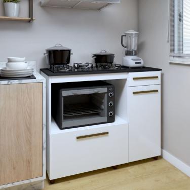 Imagem de Balcão para Cooktop 5 Bocas com 2 Portas e 1 Gaveta Violeta em MDP