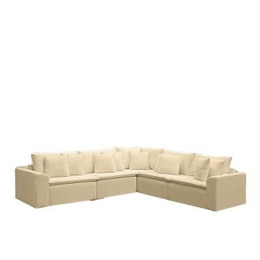 Imagem de Sofá Modular Rivieira 280cm Linho - Meu Estofado