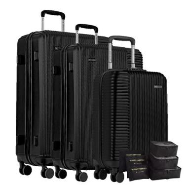 Imagem de Kit de Viagem Mala 10kg, 23kg e 32kg Super Grande em ABS, Cadeado, Apr
