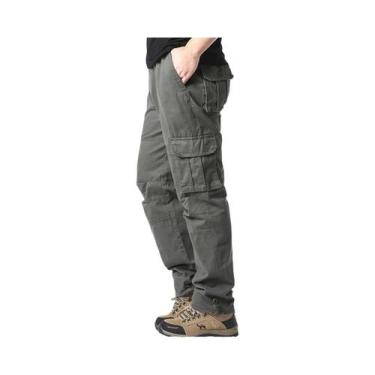 Imagem de Calças Táticas Cargo Masculinas De Tamanho Grande Com Cintura Elástica