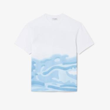 Imagem de Camiseta de Algodão Estampada - Lacoste, Branco, GG