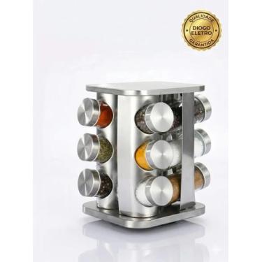 Imagem de Porta Temperos Giratório De Bancada 360 Suporte Condimentos Premium - 