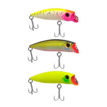 Imagem de Kit 3 Iscas Artificiais Pesca Meia Água Marine Sports Brava 77 7,7cm 7