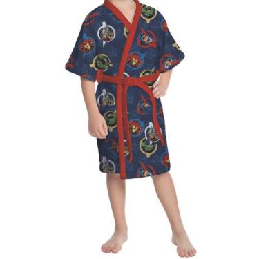 Imagem de Roupão Infantil Vingadores Avengers Quimono Felpudo Lepper, U(8 a 12 a
