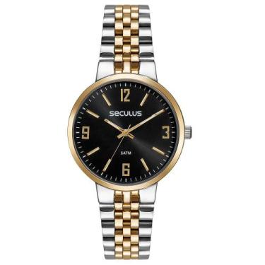 Imagem de Relógio Feminino Seculus 77267LPSVBS3 Bicolor Aço Prata e Dourado Most
