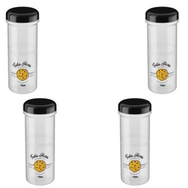 Imagem de Kit 4 Pote Organizador de Alimentos Multiuso 950 ml 22x8 Cm - Tiba