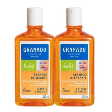 Imagem de Kit 2 Shampoo para Bebê Granado Relaxante com Extrato de Camomila 250m