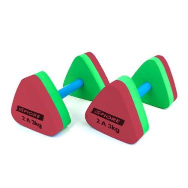 Imagem de Halter Triangular EVA para Hidroginástica 2 a 3 Kg Fiore, Vermelho, Ve