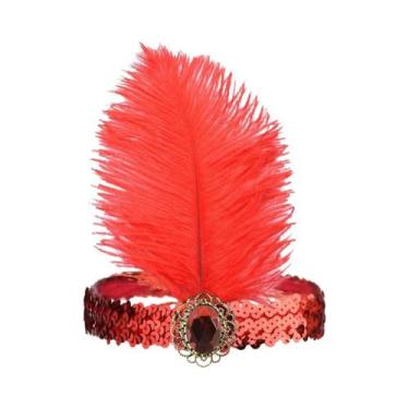 Imagem de Tiara De Penas Estilo Gatsby Dos Anos 1920 Para Mulheres, Acessório Pa