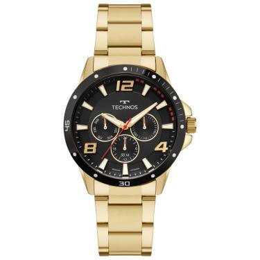 Imagem de Relógio Masculino Racer Premium Bicolor Analógico de Aço Inox Dourado Technos 6P29AMS-1P