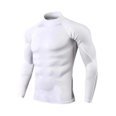 Imagem de Camisa De Compressão Masculina De Secagem Rápida Para Corrida, Manga C