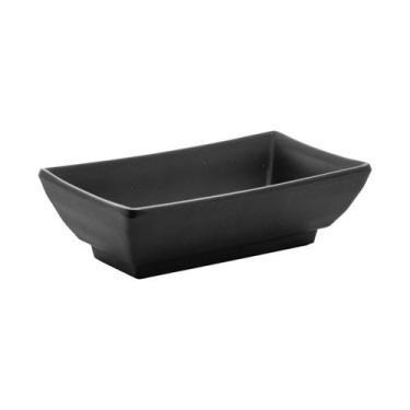 Imagem de Molheira Para Shoyu E Tarê Melamina Preta Fosca 10x6cm - Lyor