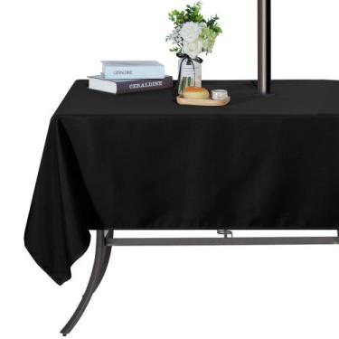 Imagem de Toalha de Mesa SARAFLORA 152x305 cm Preta Impermeável