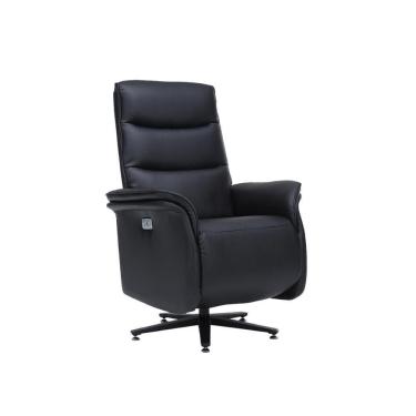 Imagem de Poltrona Elétrica Reclinável Alabama Bimotor com Massagem Pu Preto G94 Gran Belo
