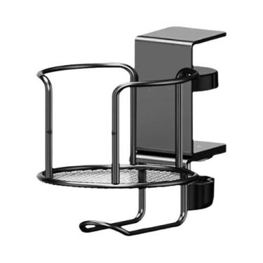 Imagem de Suporte De Copo Para Mesa 2 Em 1 Com Gancho Para Fone De Ouvido, Clipe