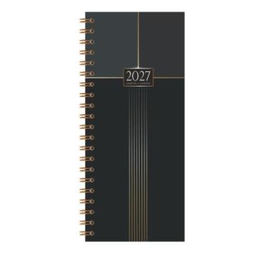 Imagem de Agenda 2027 Redoma Espiral Diária Pro 360 R569 Preta 119x280mm