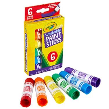 Imagem de Crayola Washable Paint Sticks, No Water Required, Paint Set for Kids, Art Supplies, 6 Count, Multi