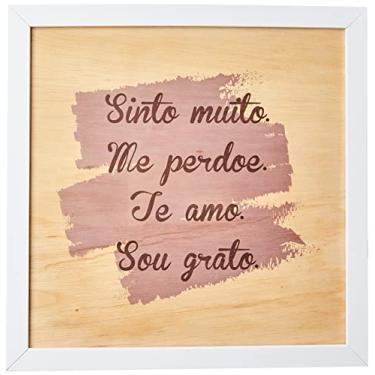 Imagem de Arte Maníacos Quadro decorativo com moldura caixa branca em Madeira - HNP 023 - 30x30cm