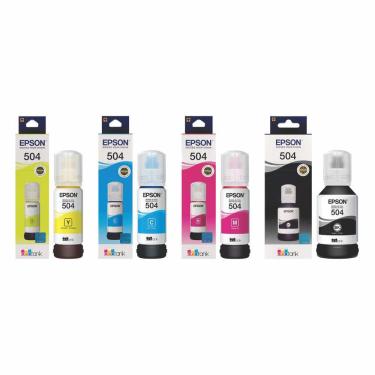 Imagem de Tinta Epson Kit Com 4 Cores Impressoras L4160 L4150 L6161 L6171