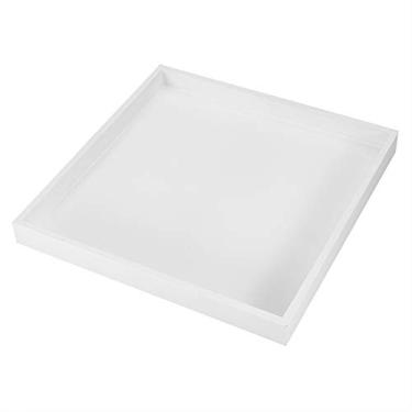 Imagem de pratos de jantar de cerâmica de serviço,Pratos quadrados foscos, pratos de salada de sobremesa de 7,9 polegadas para pratos de jantar de salada de macarrão de bife de pizza (branco)