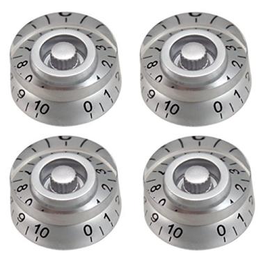 Imagem de Generic 4 peças de guitarra elétrica botão de controle de tom de volume para Les Paul LP SG - Prata
