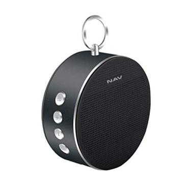 Imagem de HIOD Alto-falante sem fio Bluetooth com rádio Mini subwoofer portátil AUX/SD para família ao ar livre, preto