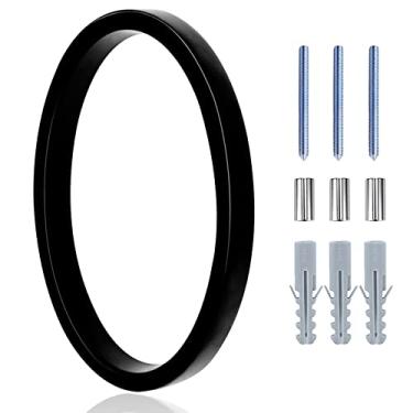 Imagem de Números de endereço modernos, números de metal flutuantes pretos de 12 cm para decoração de caixa de correio de porta externa de jardim com kit de unhas e instruções (número 0)