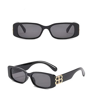 Imagem de Óculos retangulares olho de gato de luxo designer masculino feminino óculos de sol vintage decorativos para condução de carro, C6, China