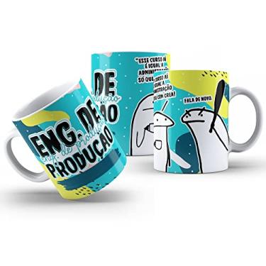 Imagem de Caneca curso Engenharia de produção Flork Profissões - xícara de porcelana criativa