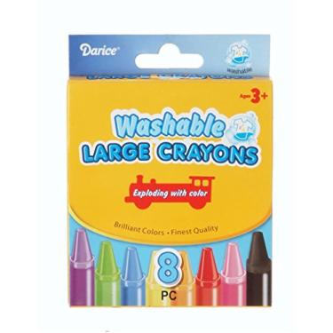 Imagem de Darice Giz de cera grande - Lavável - 8 peças