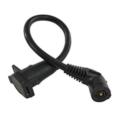 Imagem de Conntek 11110-024EX Cabo de extensão de reboque de viagem de 7 vias com plugue de cotovelo (6 metros)