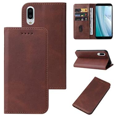 Imagem de For Sharp Aquos Sense 3 Plus Magnetic Closure Leather Phone Case