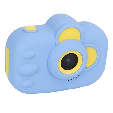 Imagem de Câmera infantil para meninos e meninas, mini câmera de gravação de vídeo infantil 1080p, câmera de brinquedos infantis com adesivos de filtro inteligentes, lente traseira frontal dupla, bateria de 1000 mAh, aniversário para meninos de 3 a 10 anos (azul)