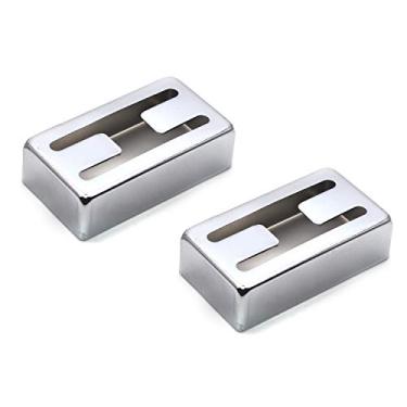 Imagem de FarBoat 2 peças Humbucker capa captador cobre metal acessórios leves para guitarras elétricas LP (prata)