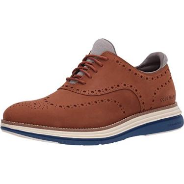 Imagem de Cole Haan Original Grand Ultra Wingtip Oxford masculino, Ch British Tan Nubuck/Marfim-azul verdadeiro, 43