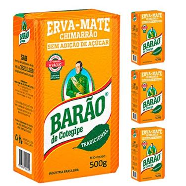Imagem de 4un Erva Mate Para Chimarrão Barão Tradicional 500grs Vácuo