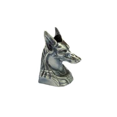 Imagem de Contas vintage Egito antigo Anúbis EDC, fabricação de joias, suprimentos míticos de ceifador para pulseira ferramentas ao ar livre, contas de paracorda, cobre, carro, chaveiro, mochila, acessórios com pingente (cobre branco)