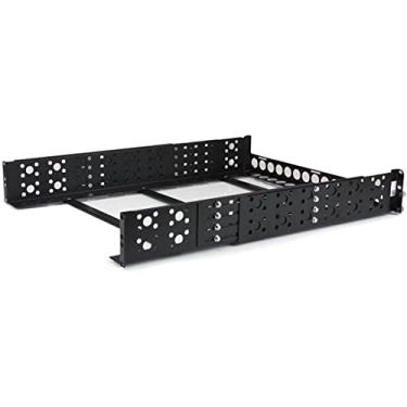 Imagem de StarTech. trilhos de montagem em rack universal 2U - para gabinete ou gabinete de servidor de 48,26 cm - trilhos de suporte A/V ajustáveis (UNIRAILS2U), preto