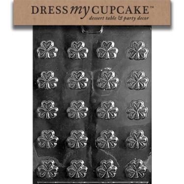 Imagem de Dress My Cupcake Molde para doces de chocolate, trevos tamanho de mordida