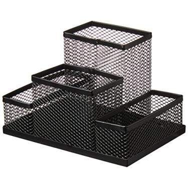 Imagem de Organizador de Mesa Aramado 4 Compartimentos Preto Keep - EI138
