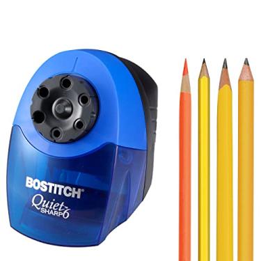 Imagem de Bostitch Apontador de lápis elétrico Office QuietSharp 6, apontador de sala de aula resistente, seletor de tamanhos com 6 tamanhos diferentes, perfeito para uso em sala de aula e ensino doméstico,