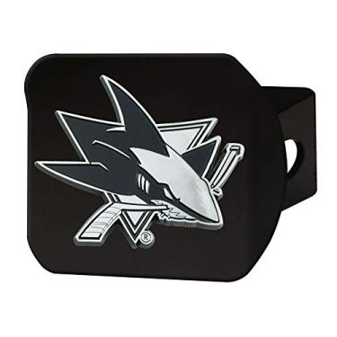 Imagem de FANMATS Capa de engate NHL San Jose Sharks – Capa Blackhitch – preta, cores do time, tamanho único, 25086