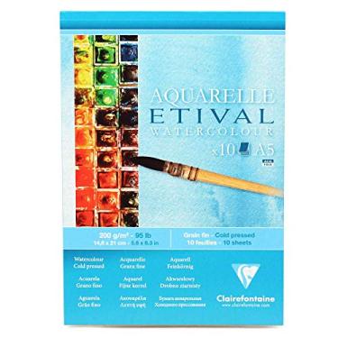 Imagem de Clairefontaine Bloco Para Aquarela Etival 200G A5, 96301C, Branco